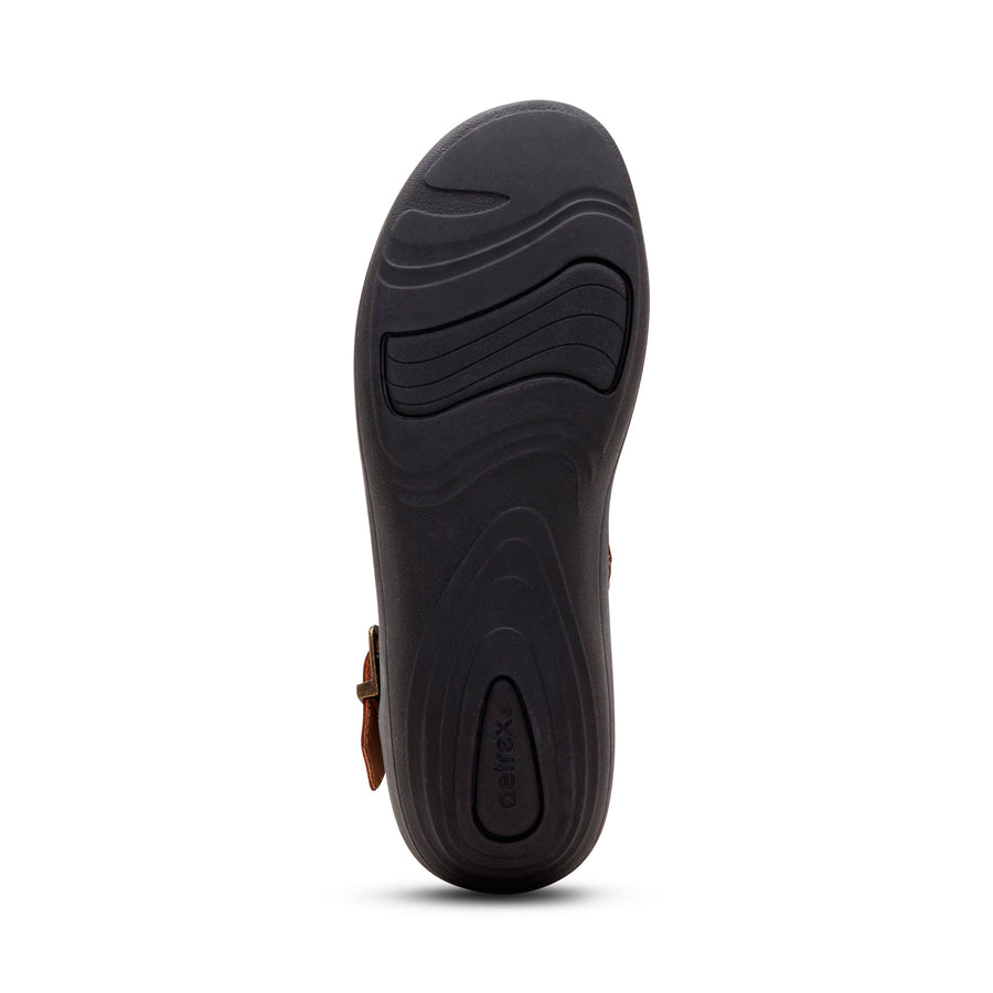 Aetrex Leah Buckle Bootie Cordovan