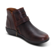 Aetrex Leah Buckle Bootie Cordovan
