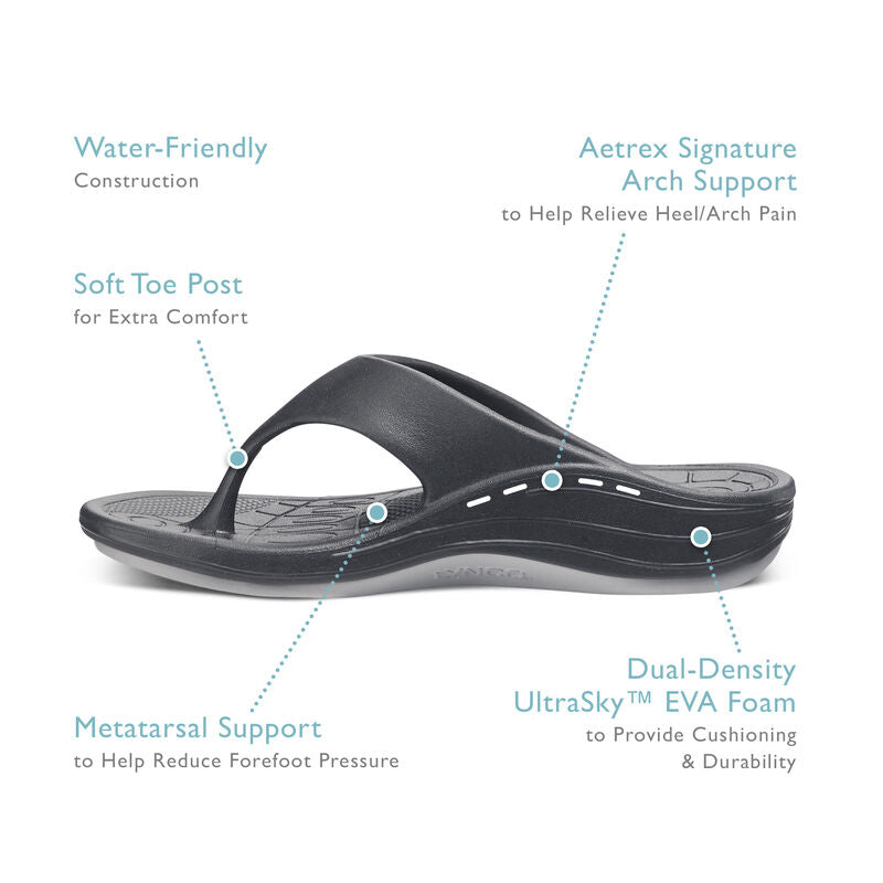 Aetrex Maui Charcoal - Men's