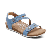 Aetrex Jillian Quarter Strap Denim
