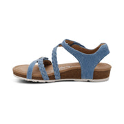 Aetrex Jillian Quarter Strap Denim