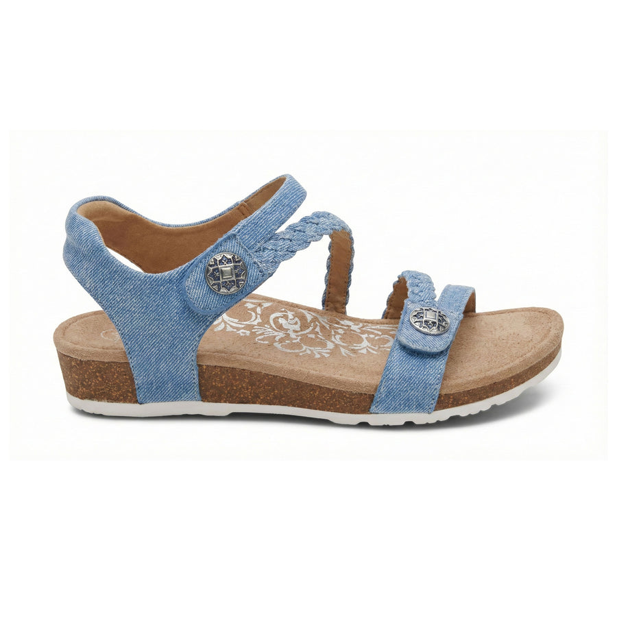 Aetrex Jillian Quarter Strap Denim