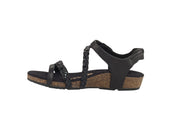 Aetrex Jillian Braided Quarter Strap Black