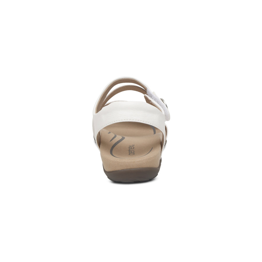Aetrex Jess Quarter Strap White