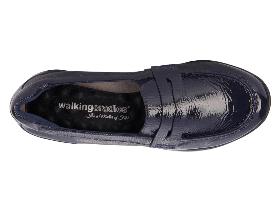 Ros Hommerson Dannon Navy Crinkle Patent