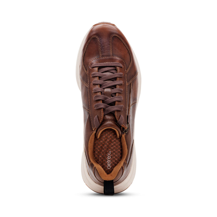 Aetrex Miles Lace Up Cognac