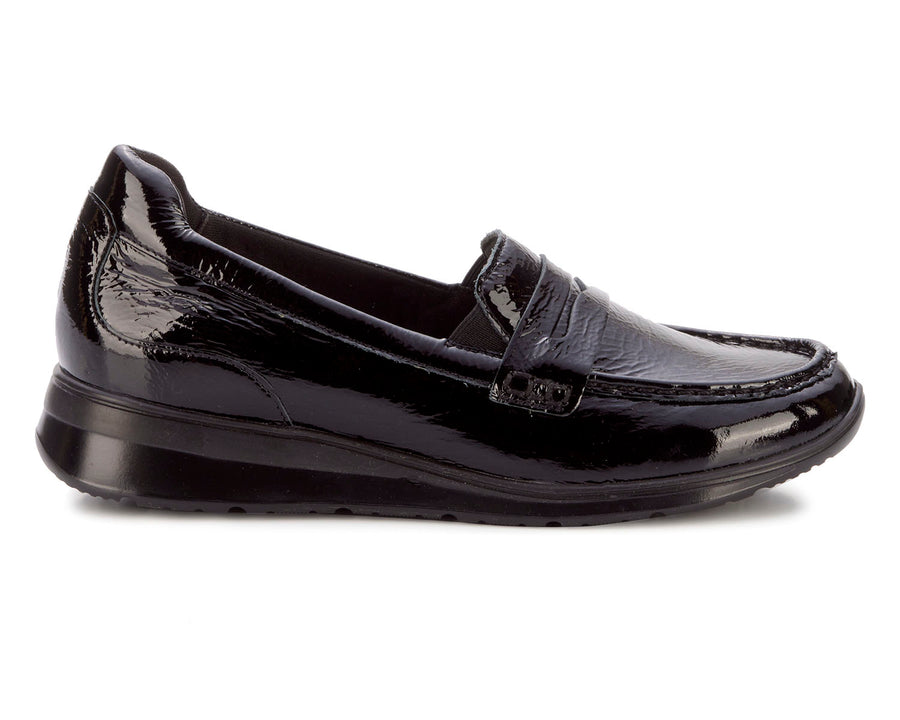 Ros Hommerson Dannon Black Crinkle Patent