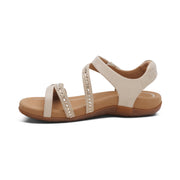 Aetrex Jess Quarter Strap Champagne Sparkle