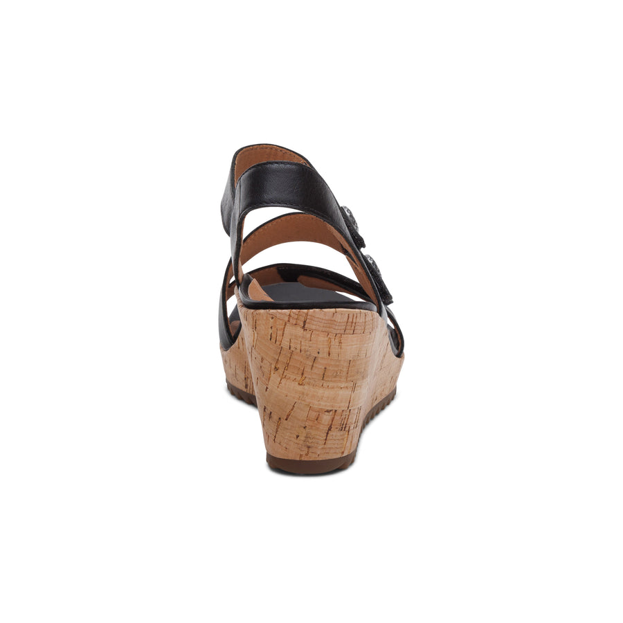 Aetrex Madelyn Wedge Black