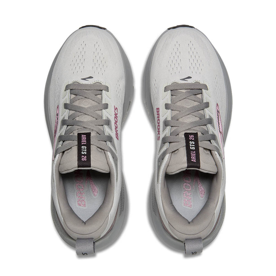 Brooks Women's Ariel GTS 26 Oyster Mushroom/Alloy/Pink