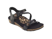 Aetrex Jillian Braided Quarter Strap Black