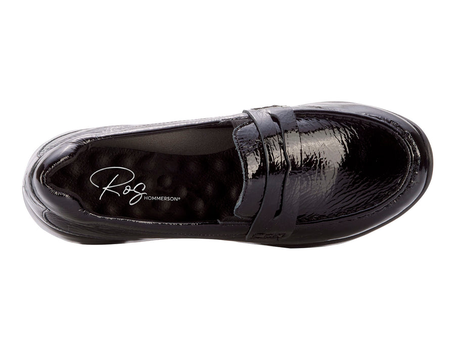 Ros Hommerson Dannon Black Crinkle Patent