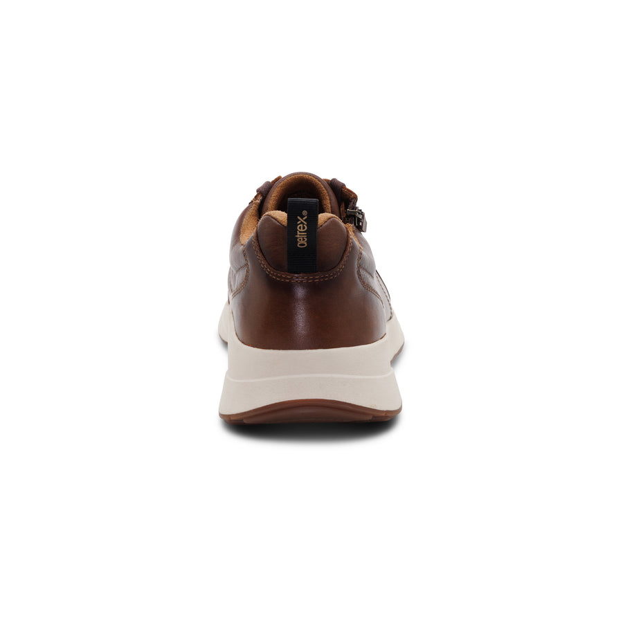 Aetrex Miles Lace Up Cognac