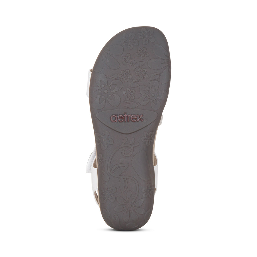 Aetrex Jess Quarter Strap White