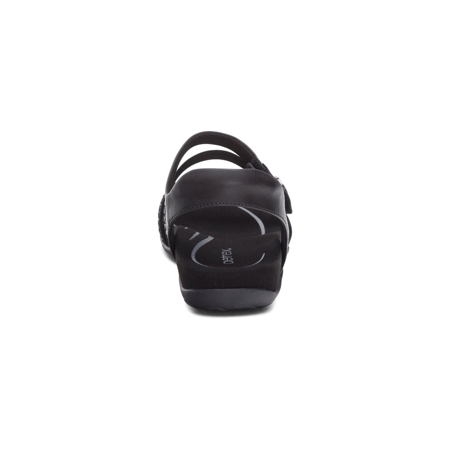 Aetrex Jess Qtr Strap Black Sparkle