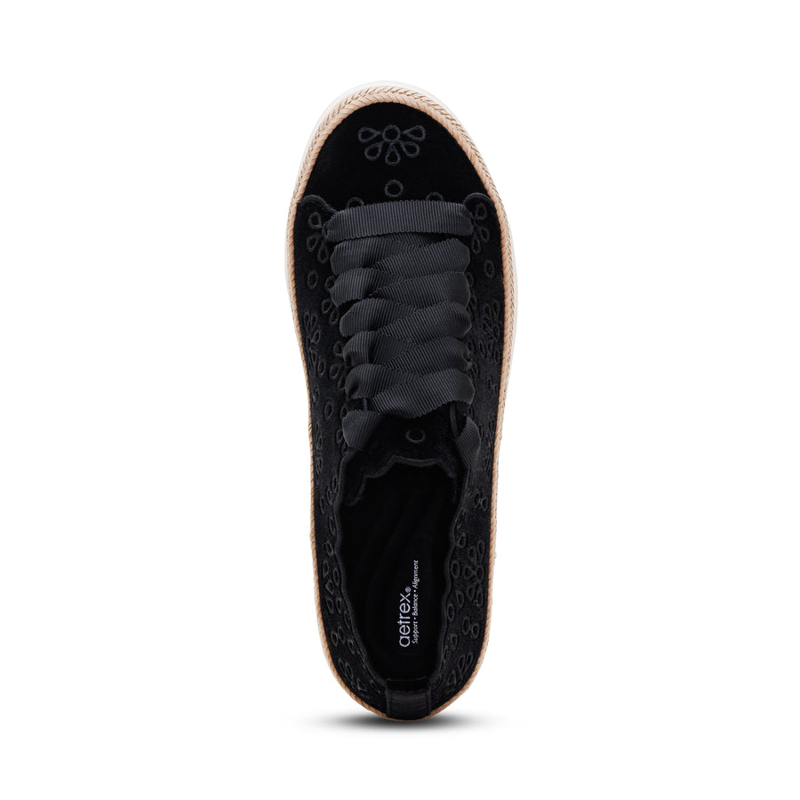 Aetrex Women's Charlotte Black Velvet - CA720