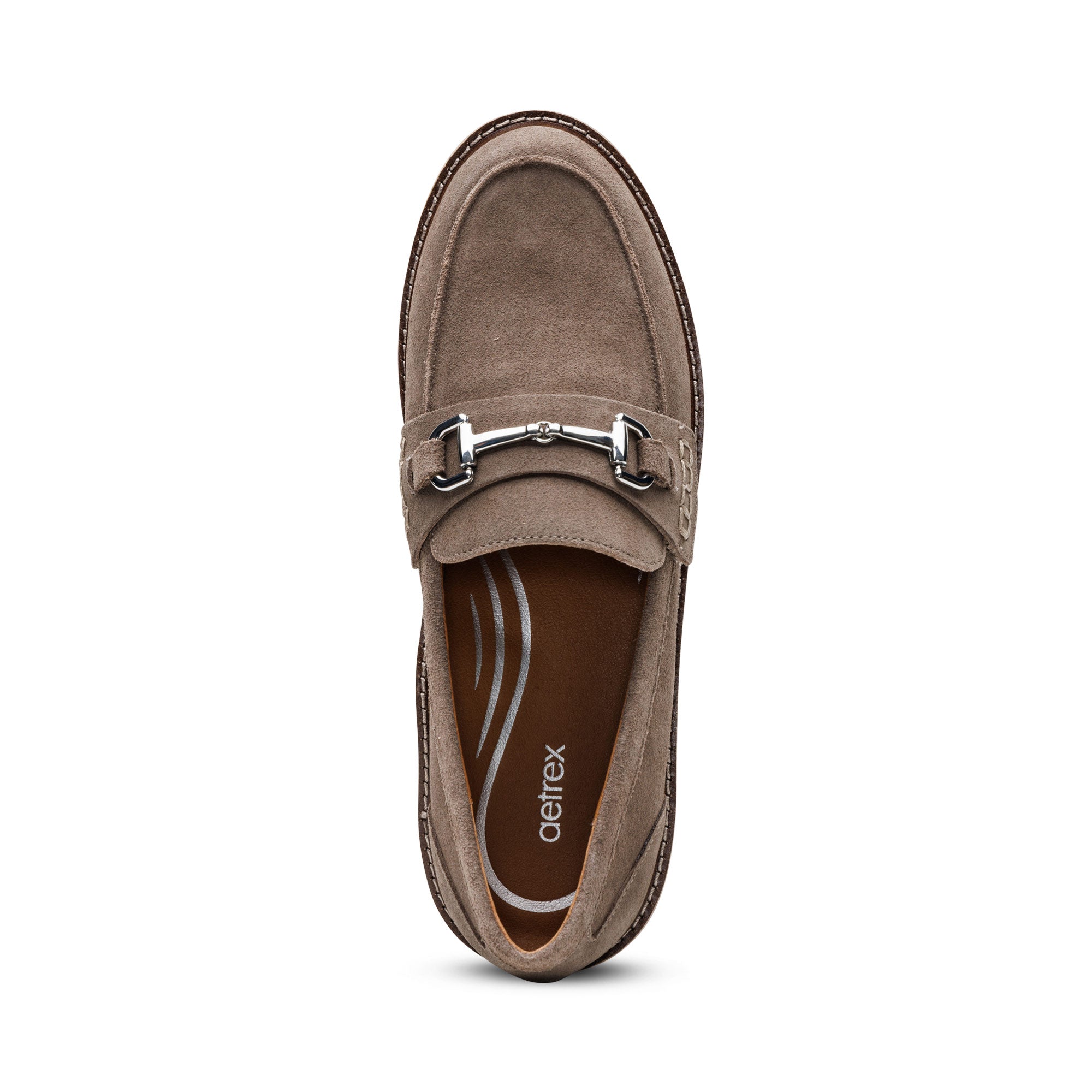 Aetrex Collette Loafer Taupe Suede