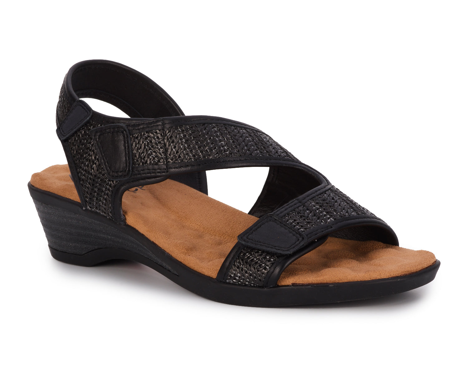 Ros Hommerson Kimmi Black Raffia / Black Leather