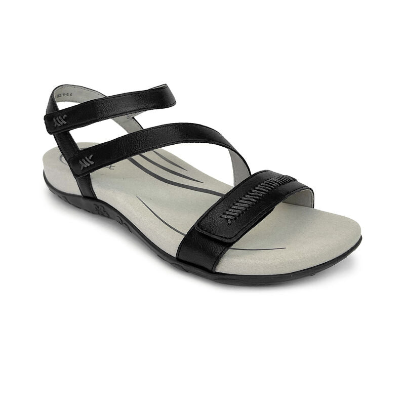 Aetrex Gabby Adjustable Quarter Strap Sandal Black Multi