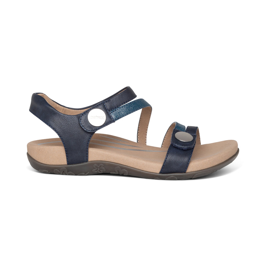 Aetrex Jess Quarter Strap Navy