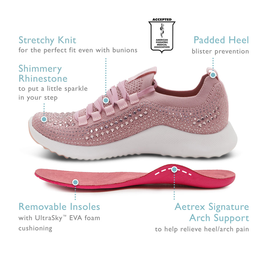 Aetrex Carly Sparkle Pink (AS269)