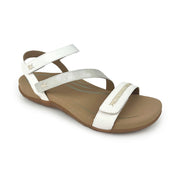 Aetrex Gabby Adjustable Quarter Strap Sandal White