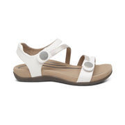 Aetrex Jess Quarter Strap White