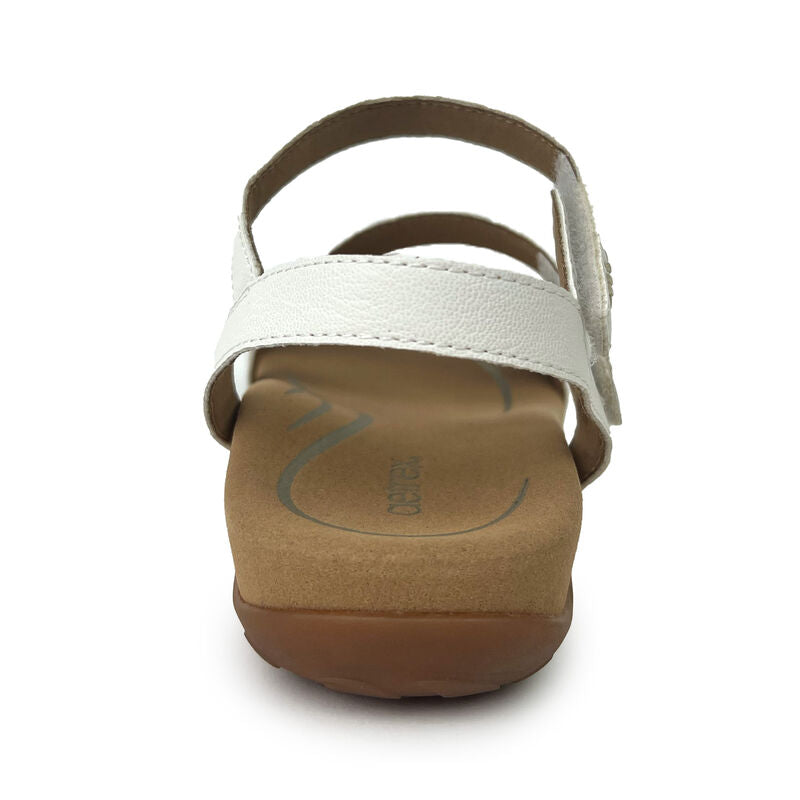 Aetrex Gabby Adjustable Quarter Strap Sandal White