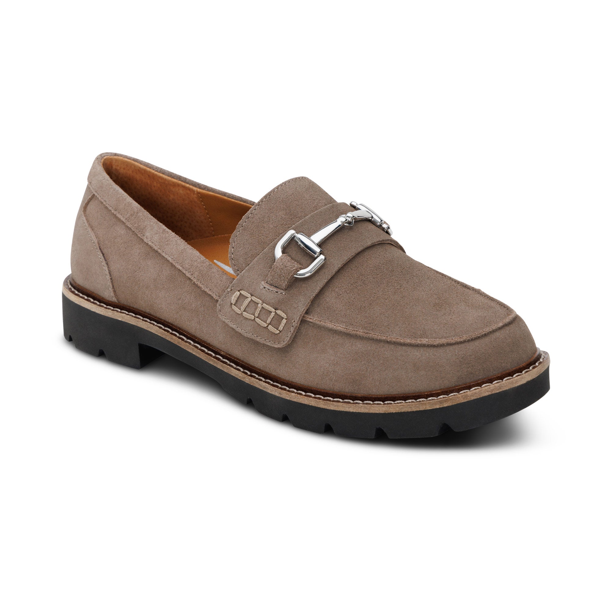 Aetrex Collette Loafer Taupe Suede