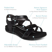 Aetrex Jess Quarter Strap Black