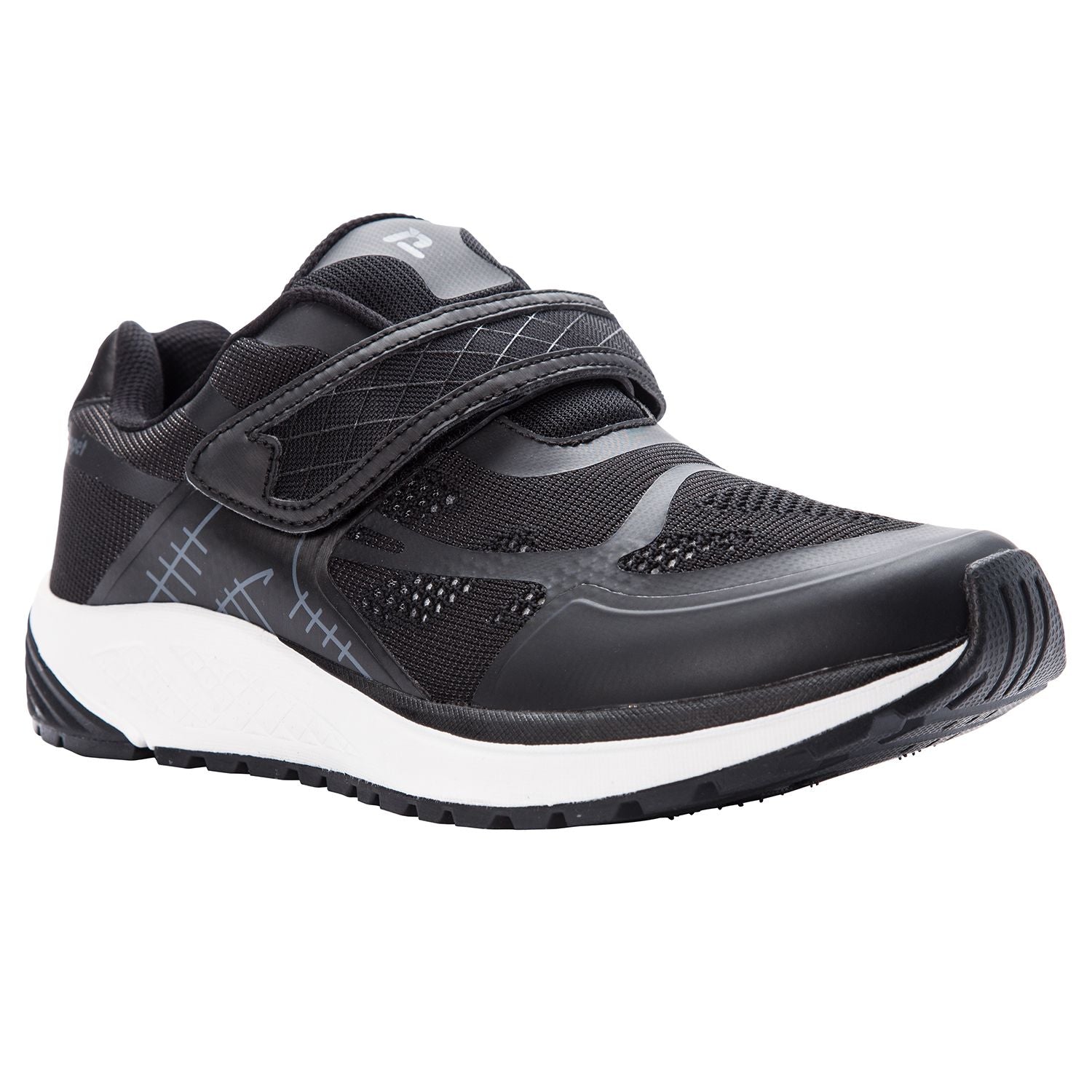 Propet Men's One Strap Black /Dk Grey