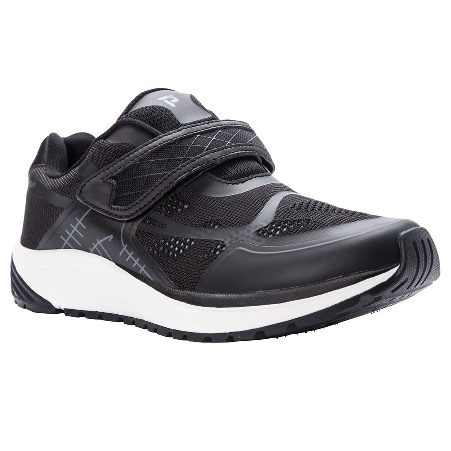 Propet Men's One Strap Black /Dk Grey