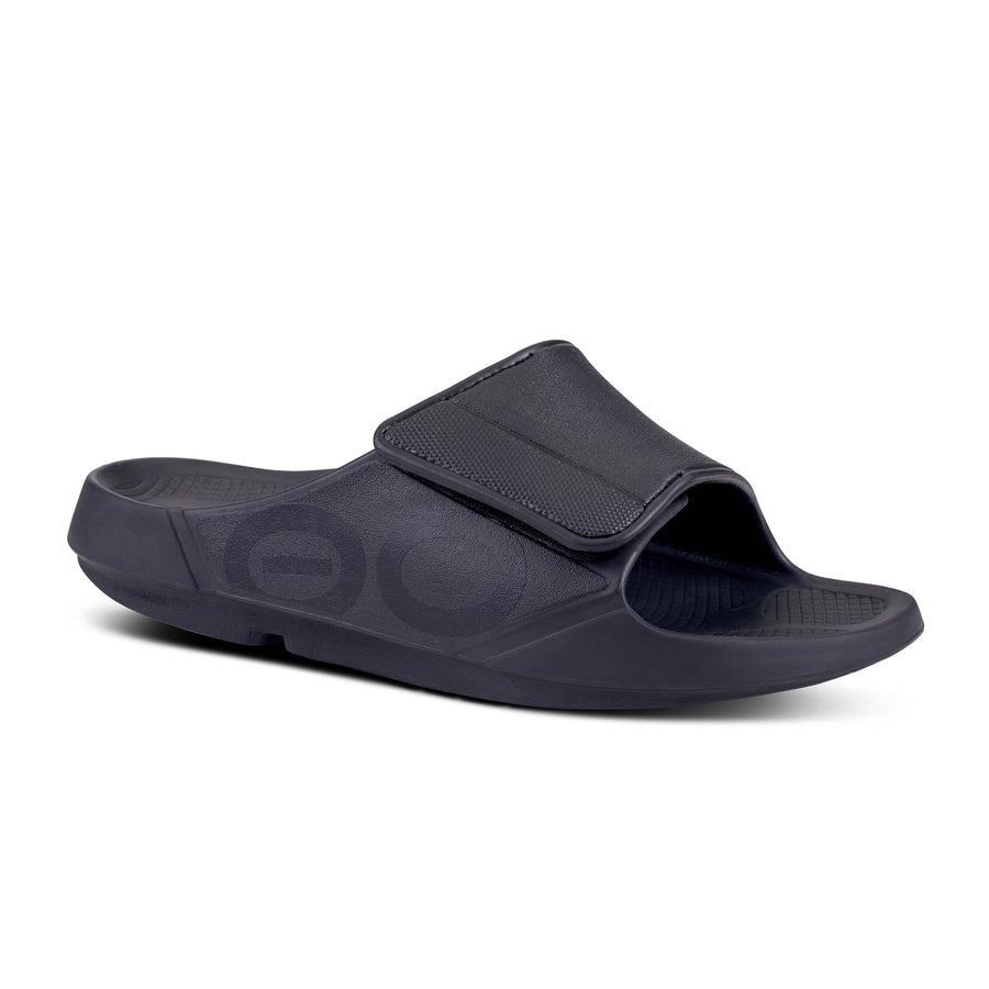 Oofos Ooahh Sport Flex Slide Black Matte