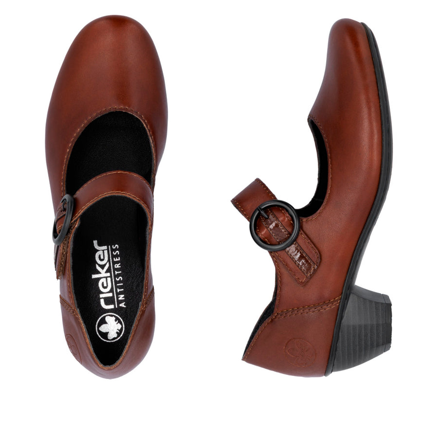 Rieker Mary Jane Heel (41756-22) Brown