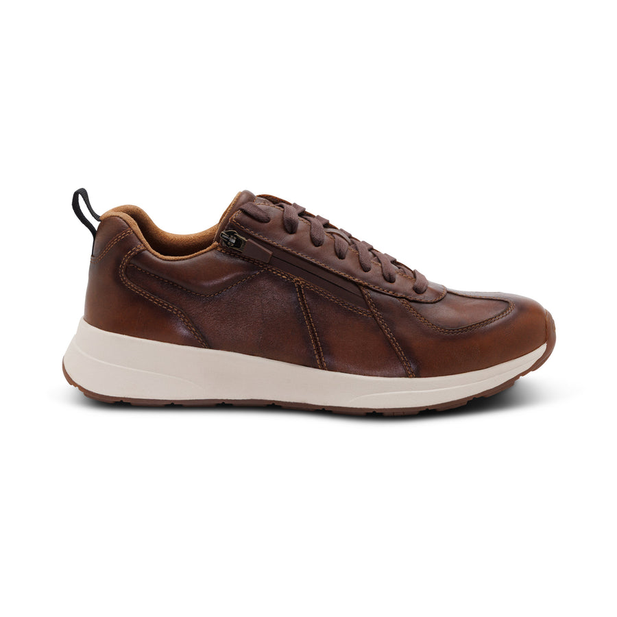 Aetrex Miles Lace Up Cognac