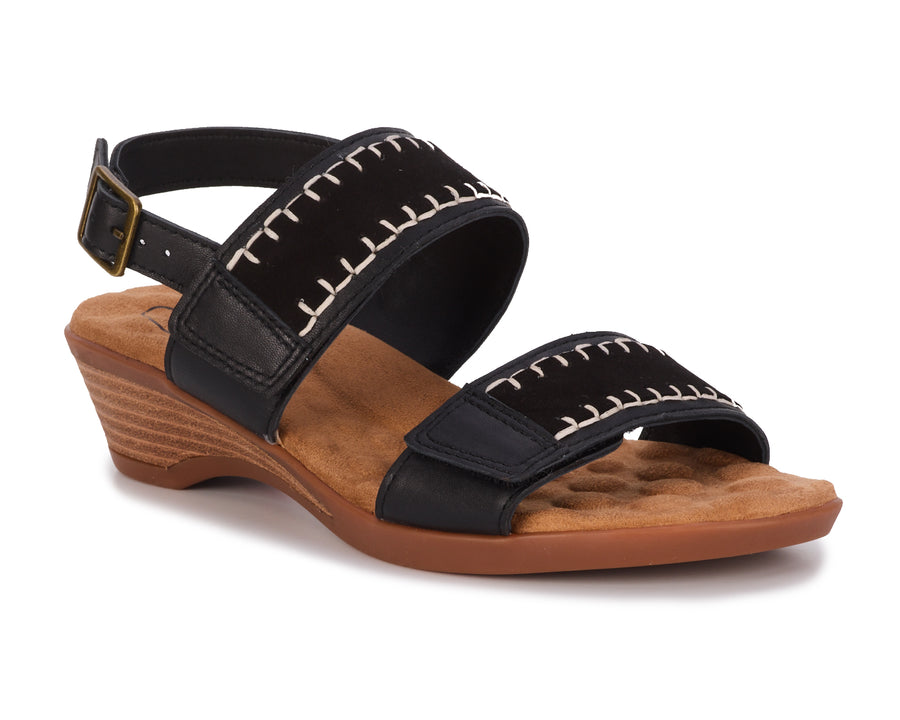 Ros Hommerson Kateri Black Leather/Suede (MSRP $120)
