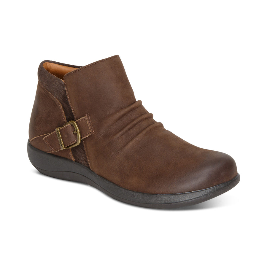 Aetrex Luna Ankle Boot Dark Earth