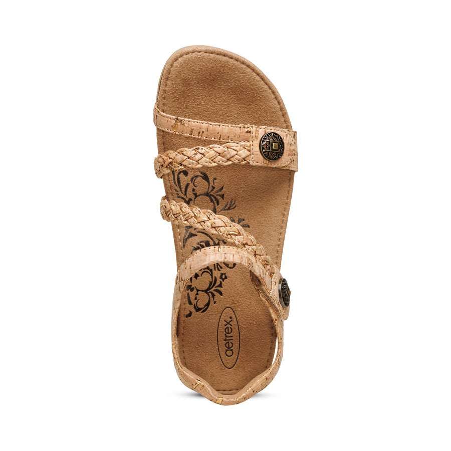 Aetrex Jillian Quarter Strap Cork
