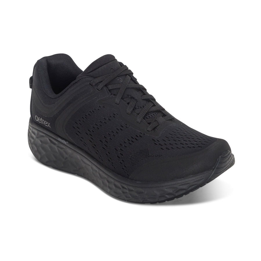 Aetrex Chase Arch Support Sneakers Black/Black