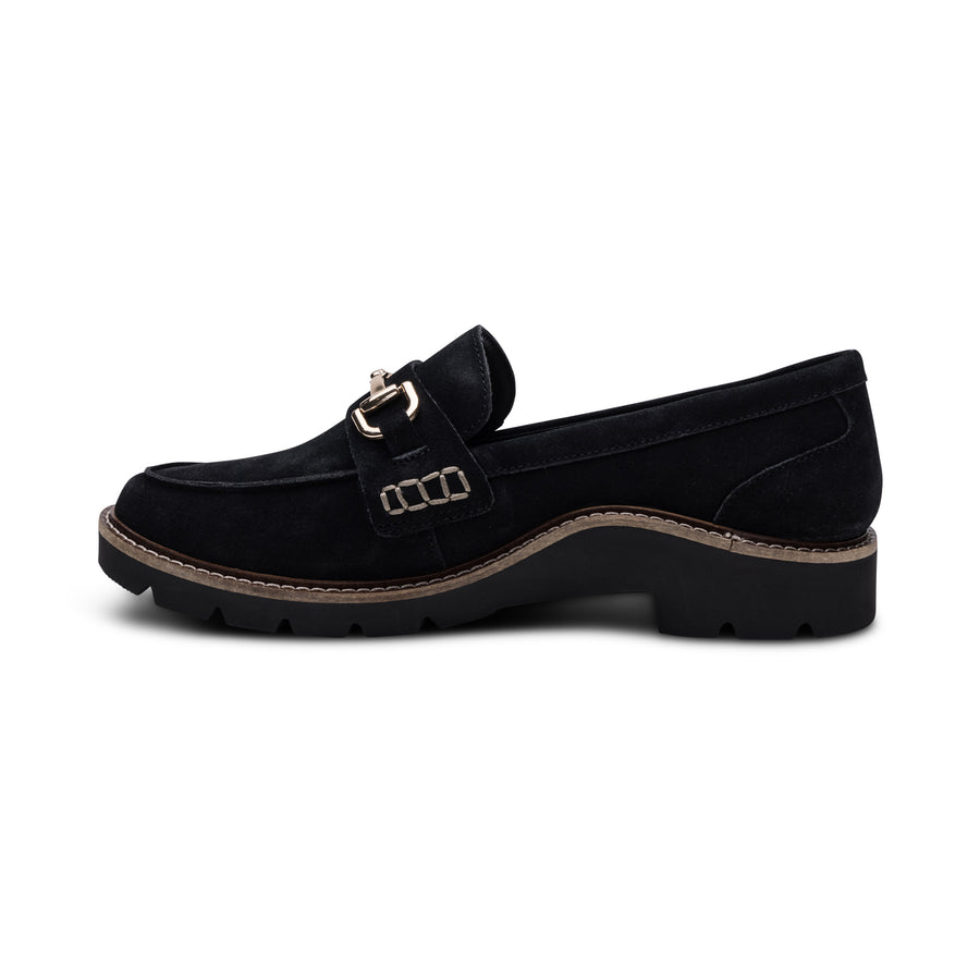 Aetrex Collette Loafer Black Suede