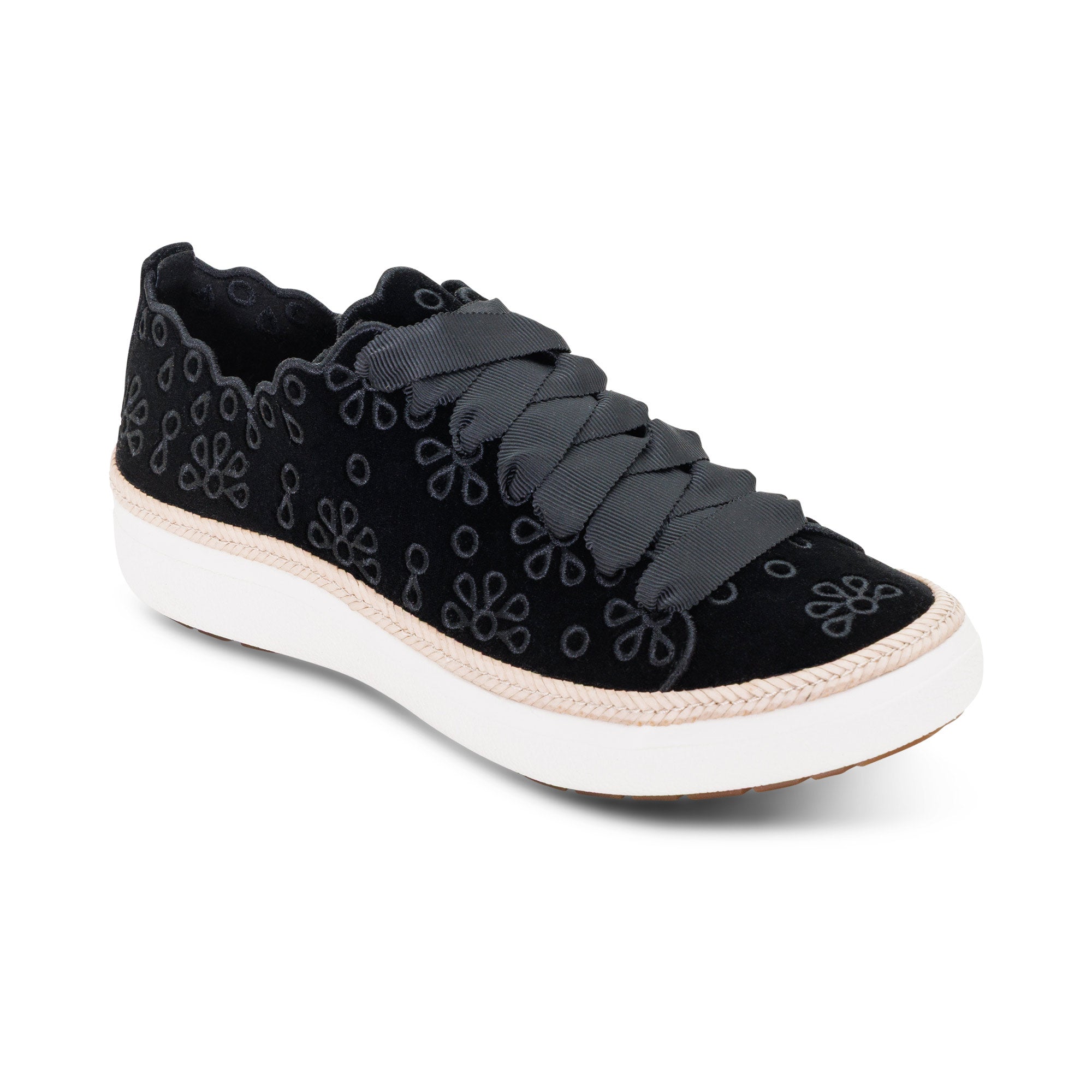 Aetrex Women's Charlotte Black Velvet - CA720