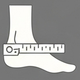 foot icon with measuring tool
