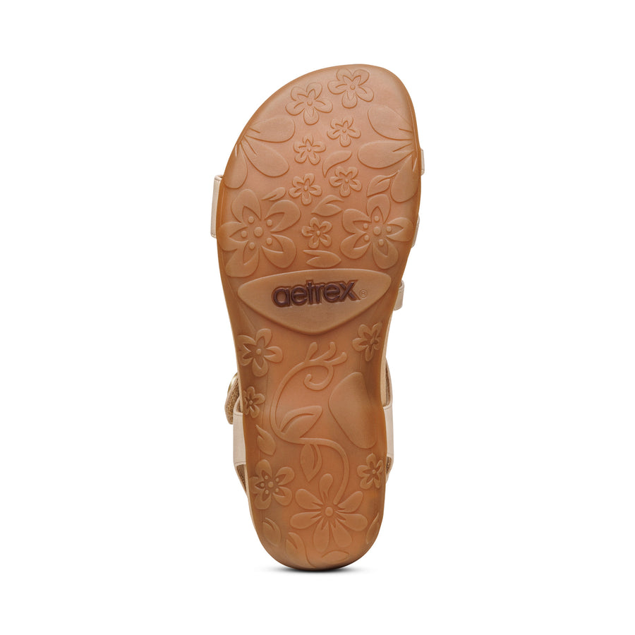 Aetrex Jess Quarter Strap Tan