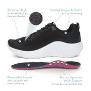 Aetrex Danika Arch Support Sneakers Black