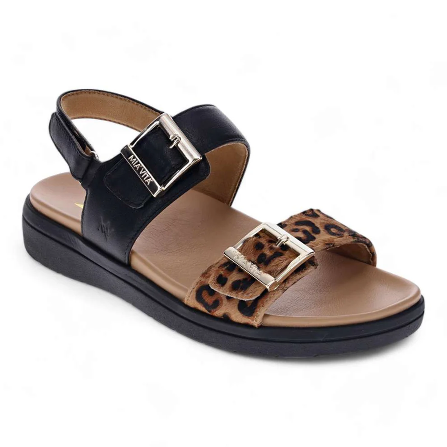 Mia Vita Bettina Black Leopard