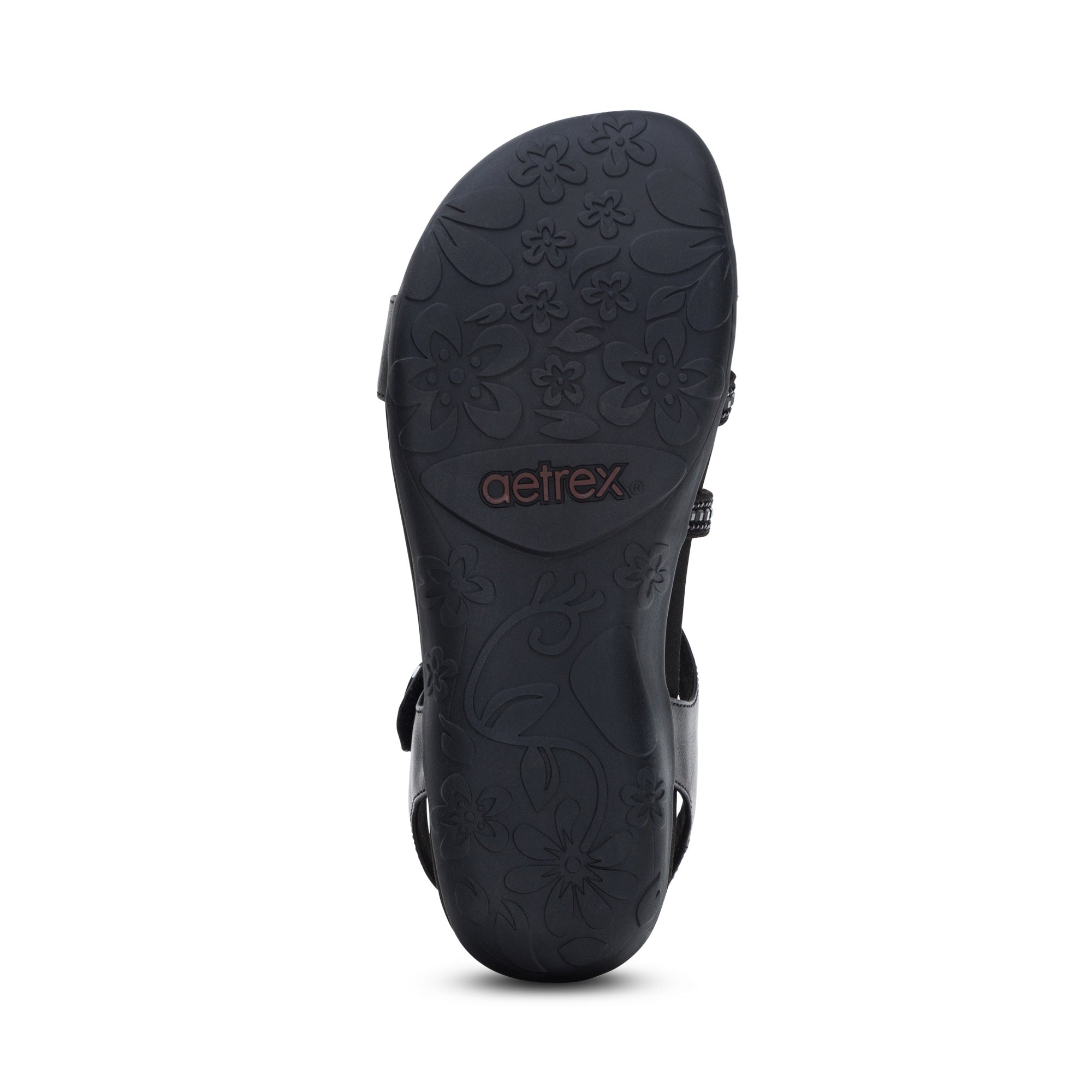 Aetrex Jess Qtr Strap Black Sparkle