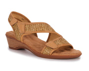 Ros Hommerson Kimmi Tan Raffia / Tan Leather (MSRP $120)
