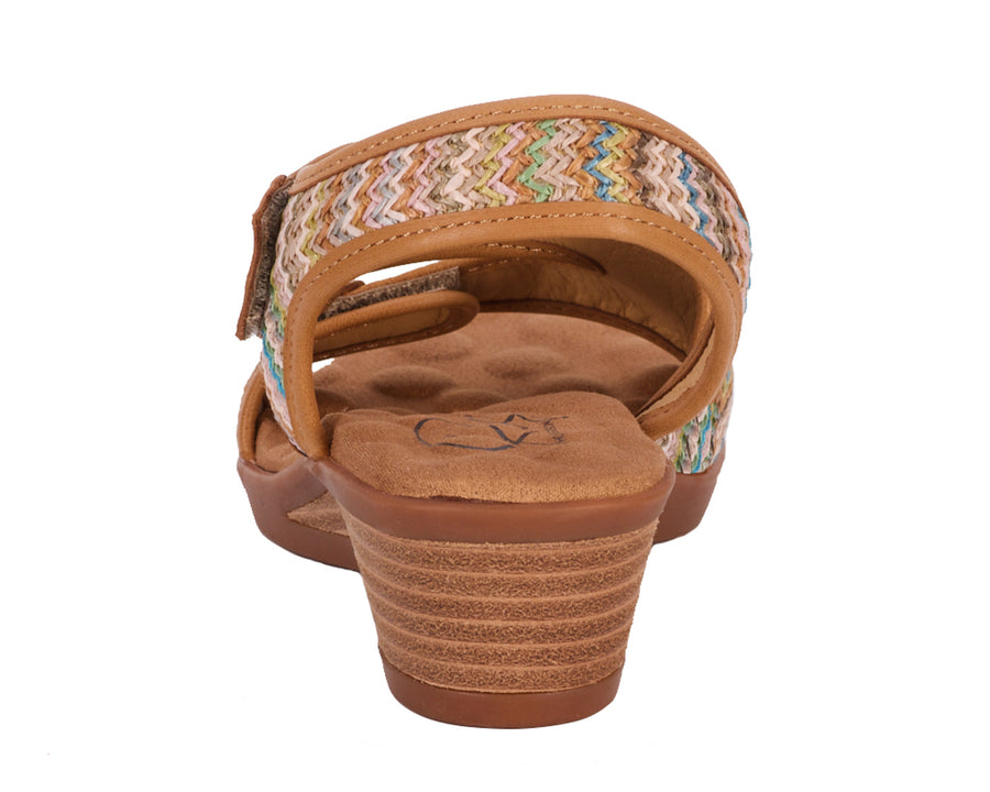 Ros Hommerson Kimmi Multi Raffia / Luggage Leather