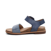 Aetrex Claire Quarter Strap Sandal Navy