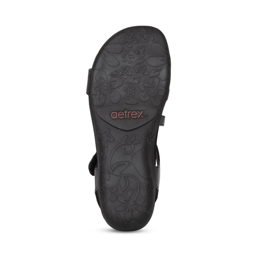 Aetrex Jess Quarter Strap Black